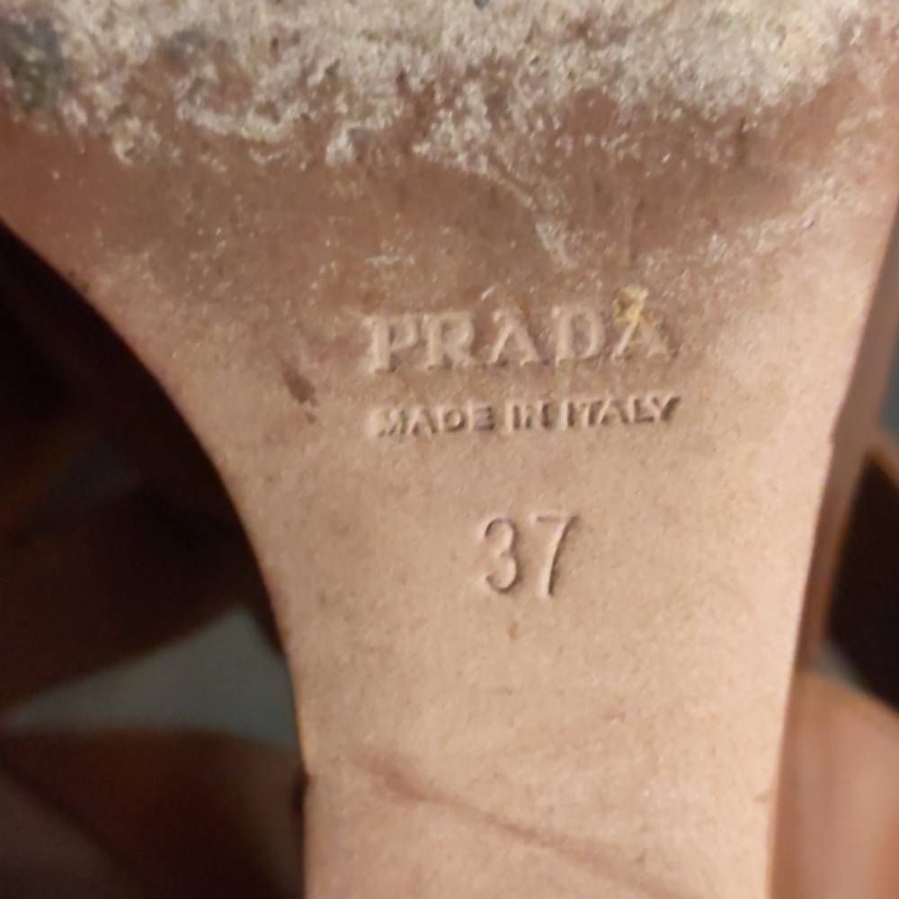 Prada Asymmetric Calfskin Wedge Sandal - Picture 13 of 14